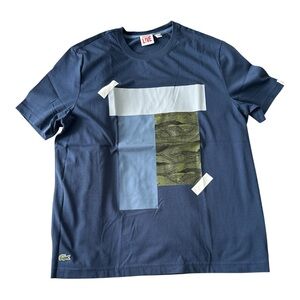 Lacoste Graphic T-Shirt – Navy & Olive – Men’s XL – Brand New